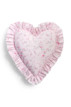 LoveShackFancy Heart Shape Ruffle Pillow