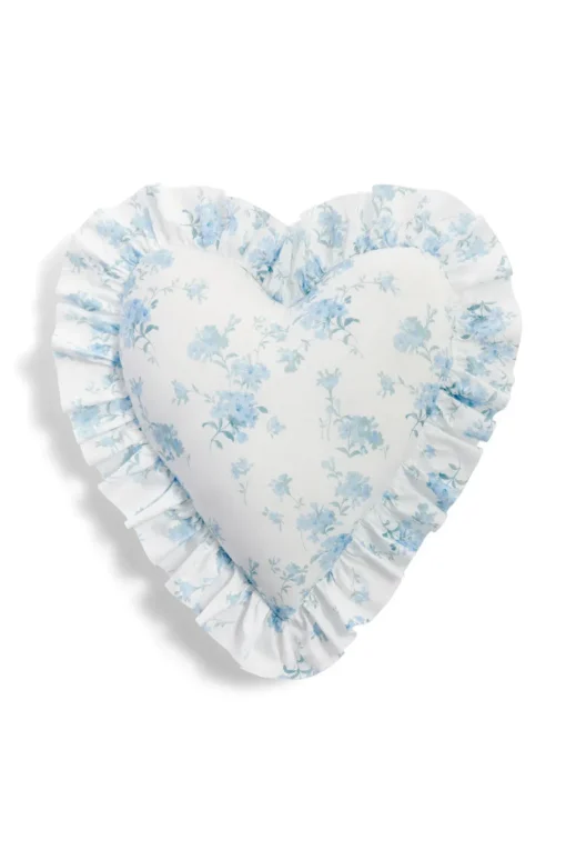 LoveShackFancy Heart Shape Ruffle Pillow