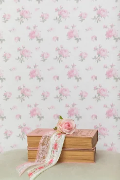 LoveShackFancy Ikat Rose Wallpaper