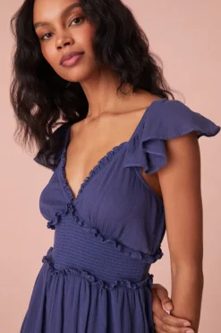 Women LoveShackFancy Ivella Smocked Adjustable Mini Dress