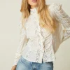 Women LoveShackFancy Jacque Silk Top