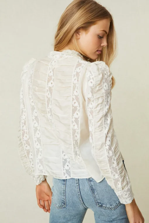 Women LoveShackFancy Jacque Silk Top