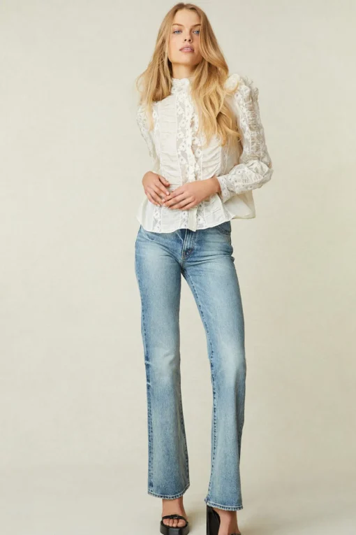 Women LoveShackFancy Jacque Silk Top