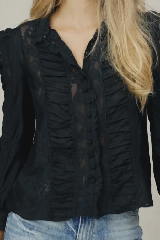 Women LoveShackFancy Jacque Silk Top