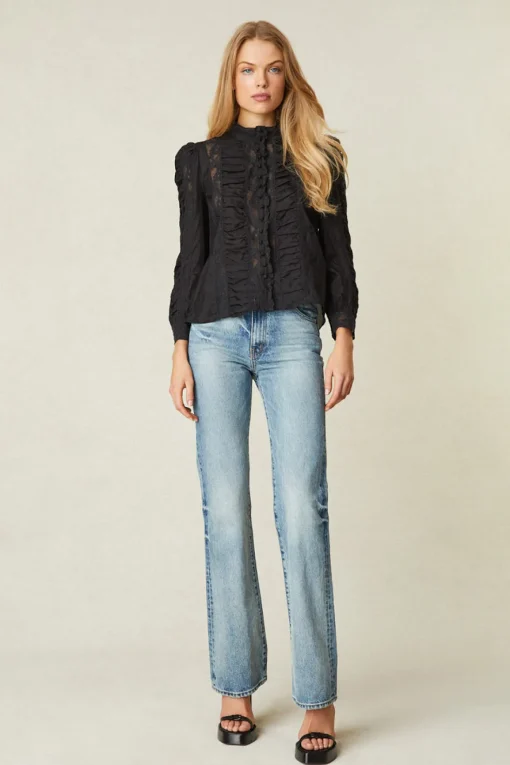 Women LoveShackFancy Jacque Silk Top