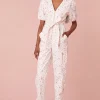 Women LoveShackFancy Jeni V-neck Jumpsuit