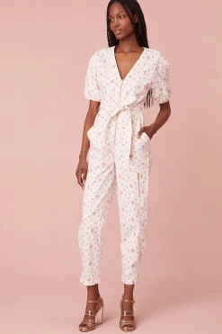 Women LoveShackFancy Jeni V-neck Jumpsuit