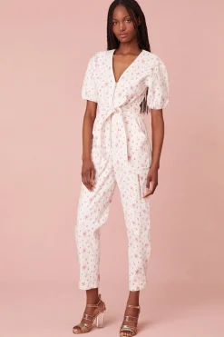 Women LoveShackFancy Jeni V-neck Jumpsuit