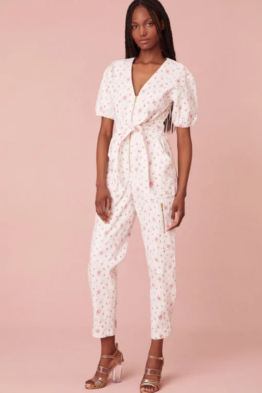Women LoveShackFancy Jeni V-neck Jumpsuit