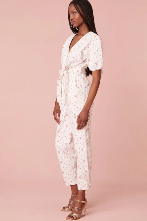 Women LoveShackFancy Jeni V-neck Jumpsuit