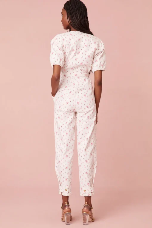 Women LoveShackFancy Jeni V-neck Jumpsuit