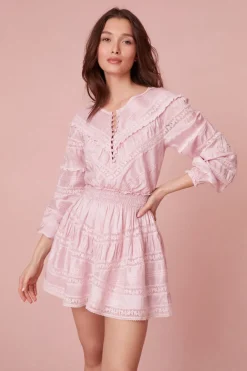 Women LoveShackFancy Jones Victorian Lace Mini Dress