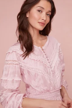 Women LoveShackFancy Jones Victorian Lace Mini Dress