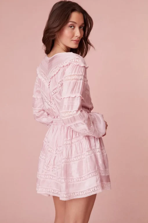 Women LoveShackFancy Jones Victorian Lace Mini Dress