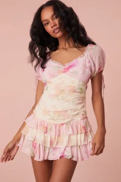 Women LoveShackFancy Jupe Puff Sleve Floral Dress