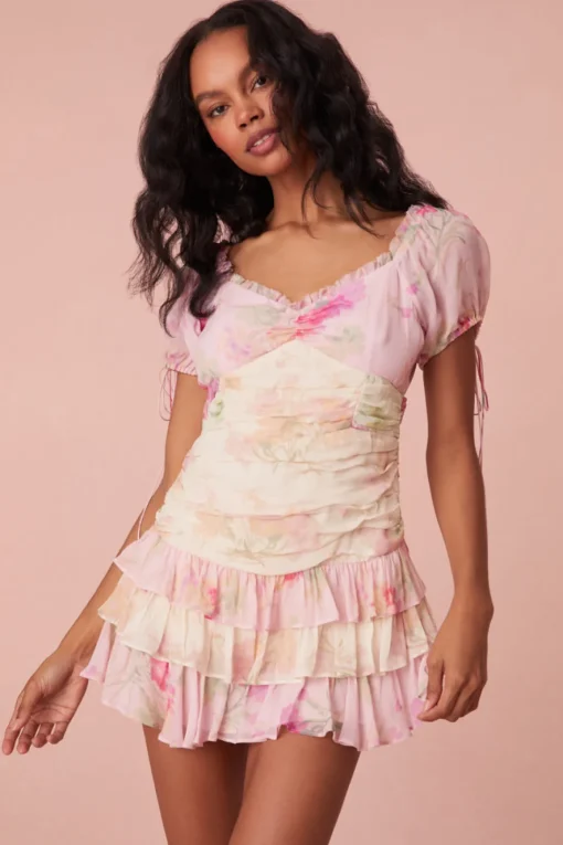 Women LoveShackFancy Jupe Puff Sleve Floral Dress