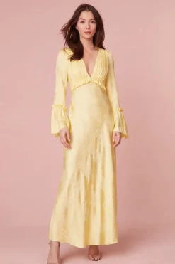 Women LoveShackFancy Kalona Silk Jacquard Maxi Dress