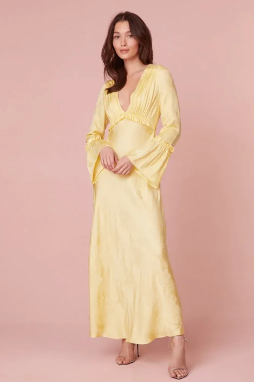 Women LoveShackFancy Kalona Silk Jacquard Maxi Dress