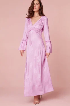 Women LoveShackFancy Kalona Silk Jacquard Maxi Dress