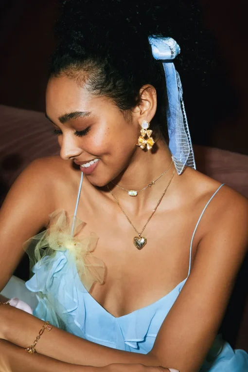 LoveShackFancy Kendra Scott X Gold Elisa Necklace