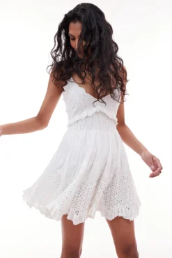 Women LoveShackFancy Kerielle Eyelet Mini Dress