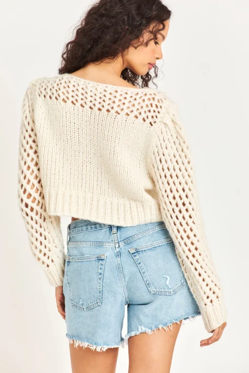 LoveShackFancy Larson Alpaca Crop Pullover