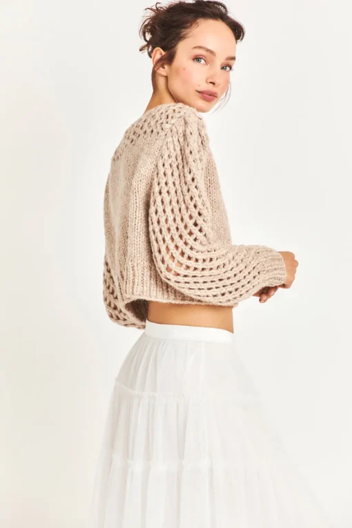 LoveShackFancy Larson Alpaca Crop Pullover