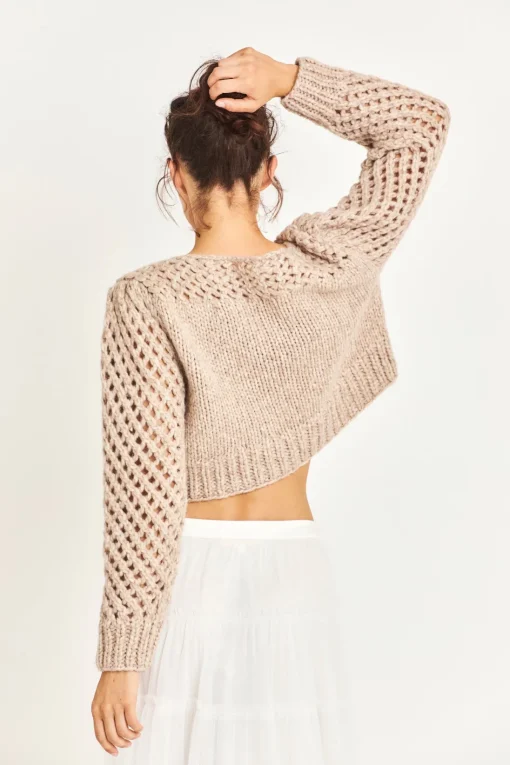 LoveShackFancy Larson Alpaca Crop Pullover