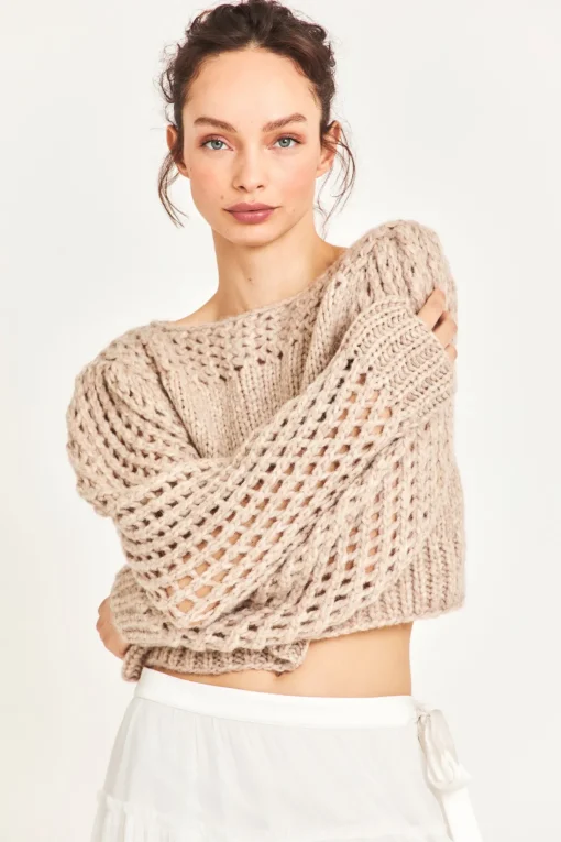 LoveShackFancy Larson Alpaca Crop Pullover