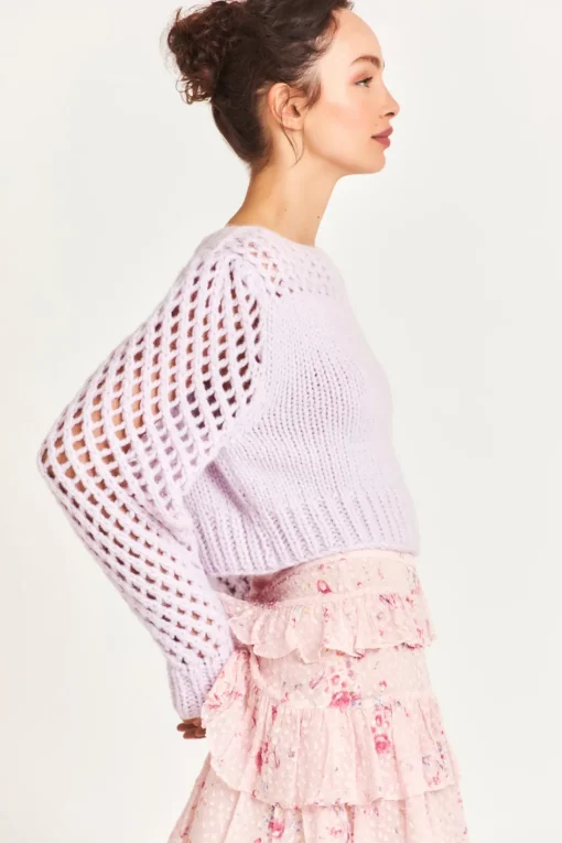 LoveShackFancy Larson Alpaca Crop Pullover