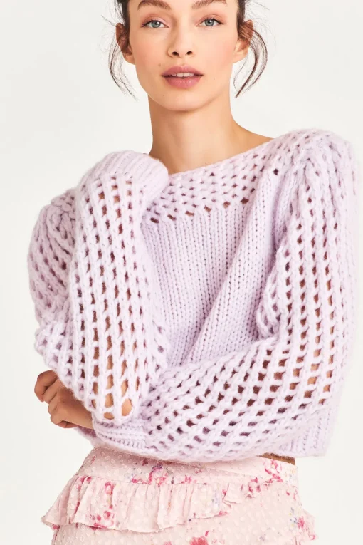 LoveShackFancy Larson Alpaca Crop Pullover