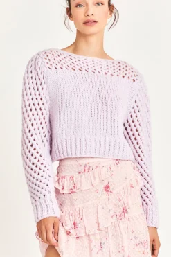 LoveShackFancy Larson Alpaca Crop Pullover