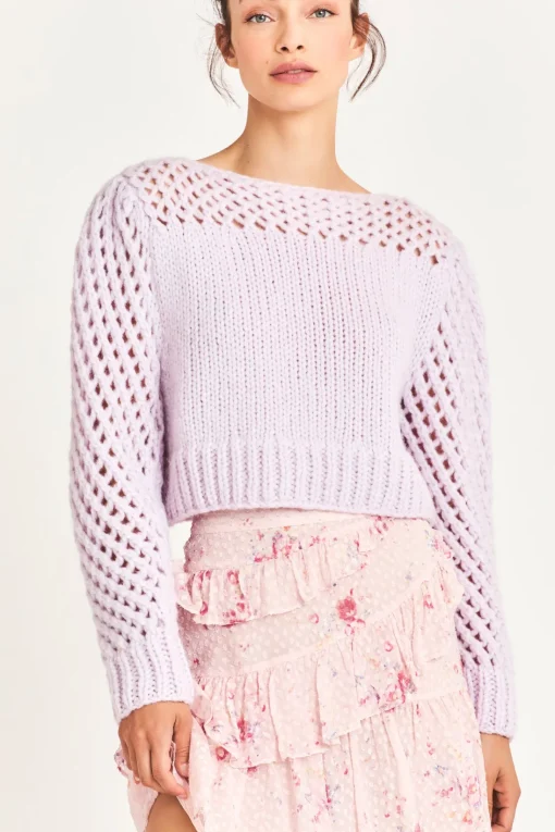 LoveShackFancy Larson Alpaca Crop Pullover