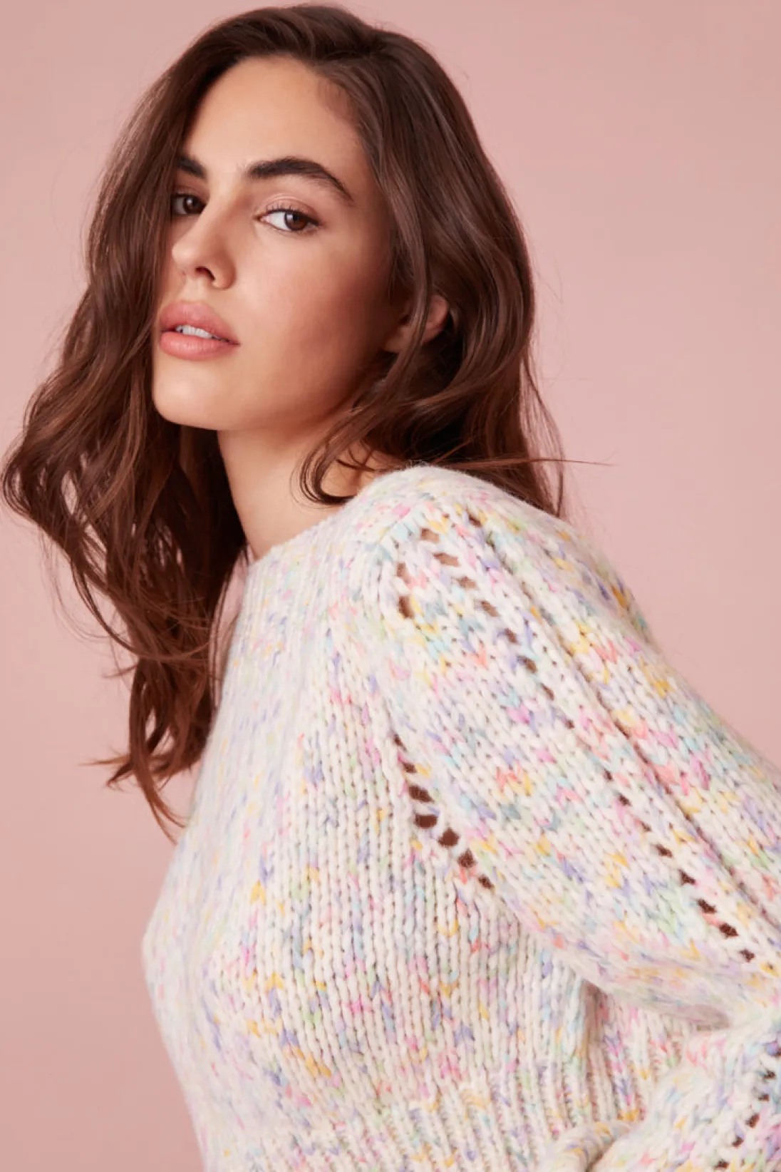 Women LoveShackFancy Larson Cotton Crop Pullover