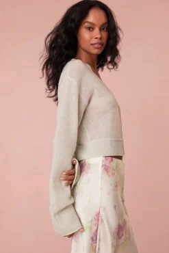 Women LoveShackFancy Lawrence Knit Bow Cardigan