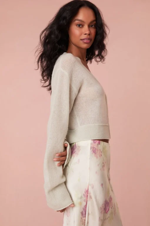 Women LoveShackFancy Lawrence Knit Bow Cardigan