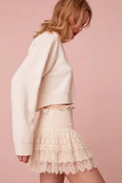 Women LoveShackFancy Limina Ruffle Mini Skirt