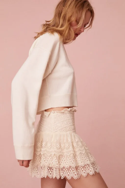 Women LoveShackFancy Limina Ruffle Mini Skirt