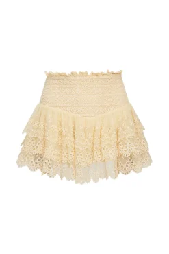 Women LoveShackFancy Limina Ruffle Mini Skirt