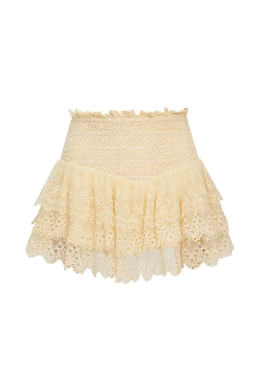 Women LoveShackFancy Limina Ruffle Mini Skirt