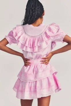 Women LoveShackFancy Liv Cotton Ruffled Dress