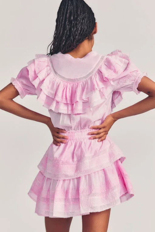 Women LoveShackFancy Liv Cotton Ruffled Dress