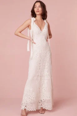Women LoveShackFancy Lora Lace Maxi Dress