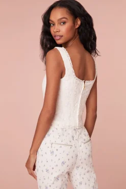 Women LoveShackFancy Lorelai Lace Corset Bustier