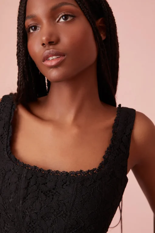 Women LoveShackFancy Lorelai Lace Corset Bustier