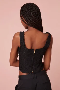 Women LoveShackFancy Lorelai Lace Corset Bustier