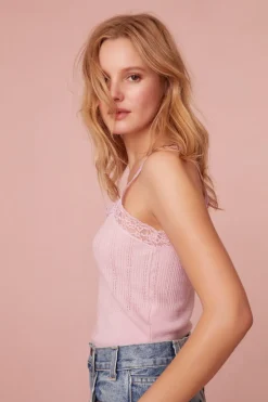 Women LoveShackFancy Lush Pink Tank Top
