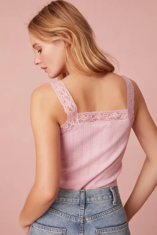 Women LoveShackFancy Lush Pink Tank Top