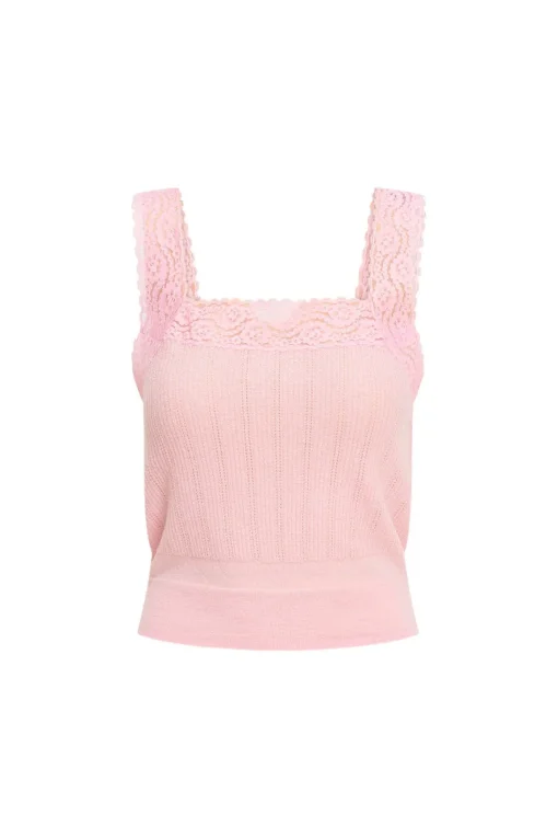 Women LoveShackFancy Lush Pink Tank Top