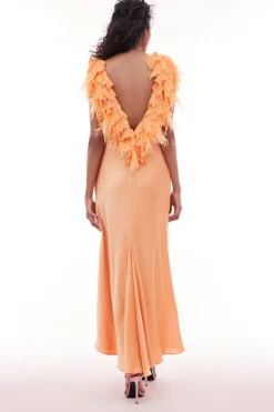Women LoveShackFancy Manota Feather Trim Dress